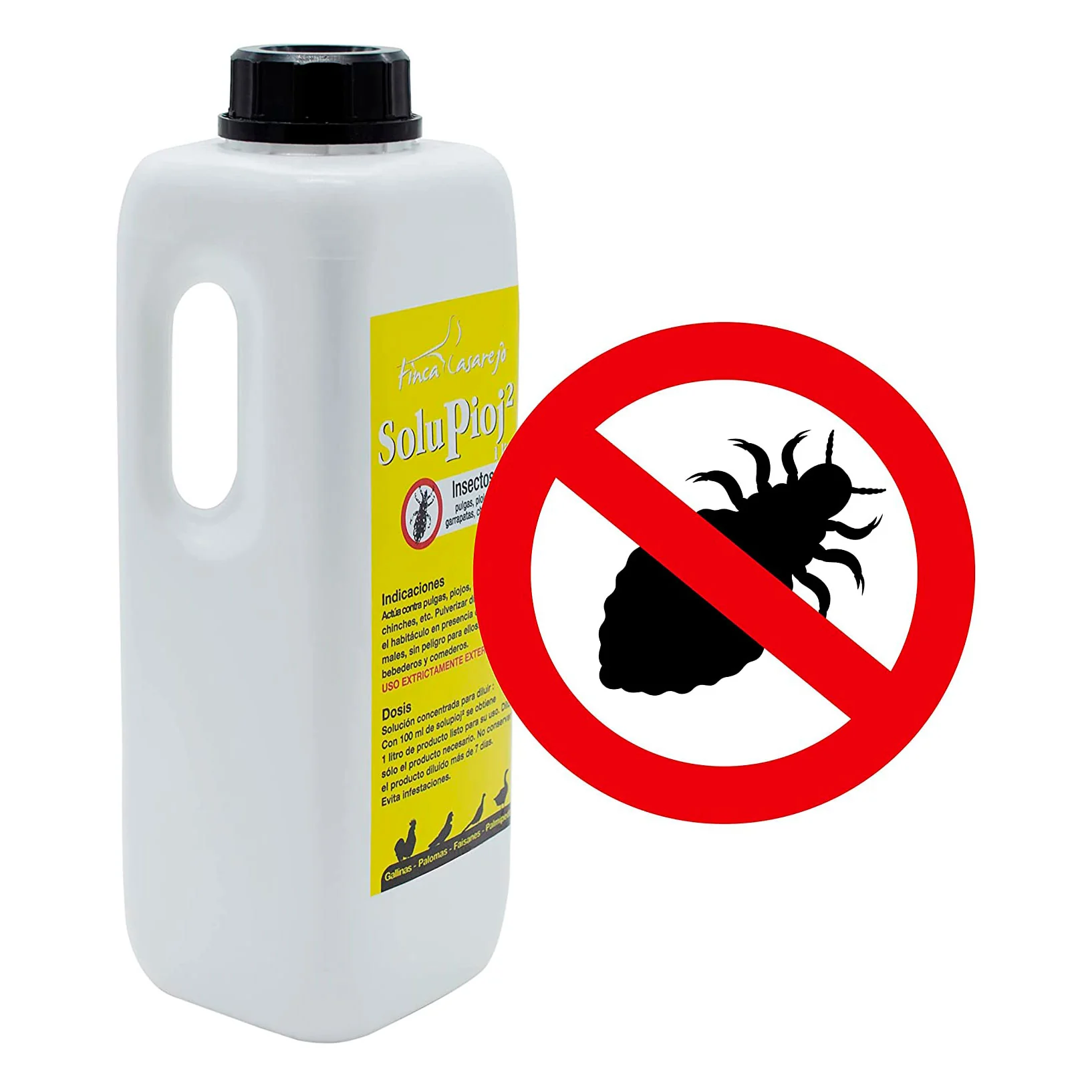 Solupioj (1 Litro) - Solução biodegradável para eliminar parasitas externos como piolhos, ácaros, carraças... - Image 2