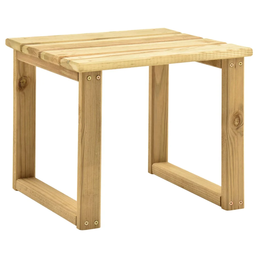 Espreguiçadeira de jardim em madeira de pinho impregnada com mesa e almofada - Image 5