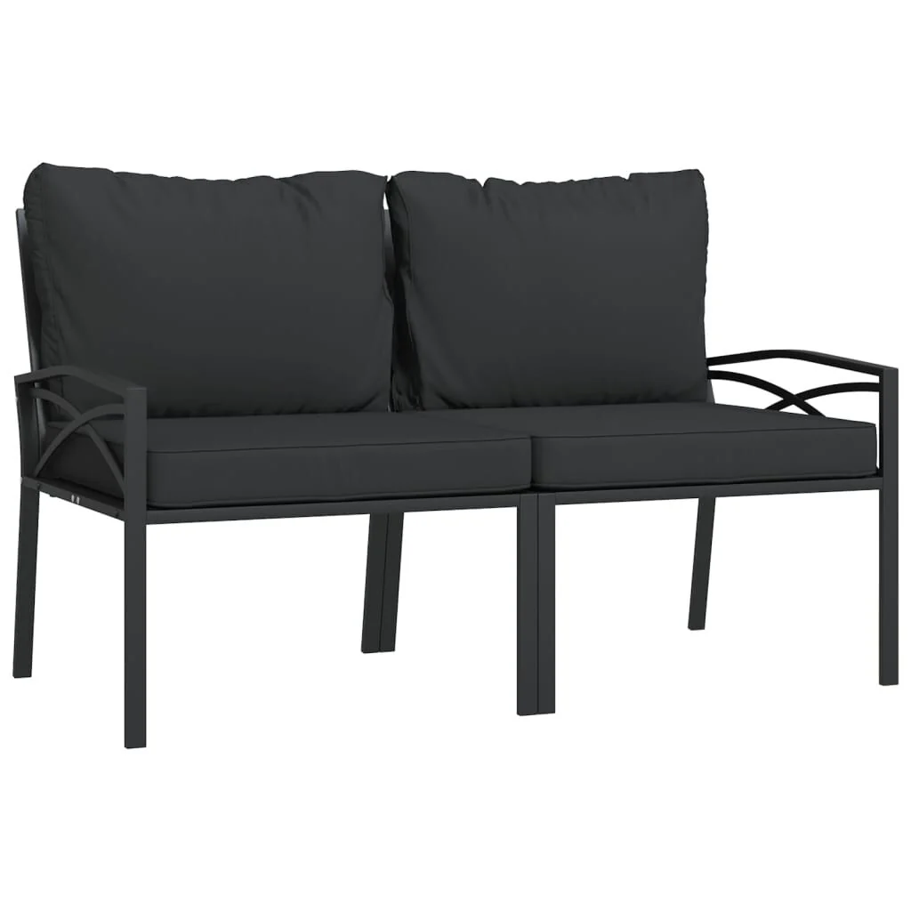 Vidaxl Cadeiras de Jardim 2 Unidades Aço Com Almofadas Cinzento 62x75x79 Cm