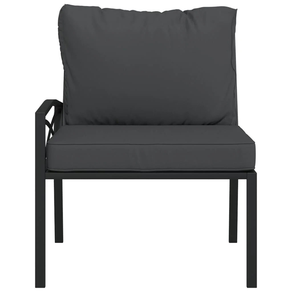 Vidaxl Cadeiras de Jardim 2 Unidades Aço Com Almofadas Cinzento 62x75x79 Cm - Image 4