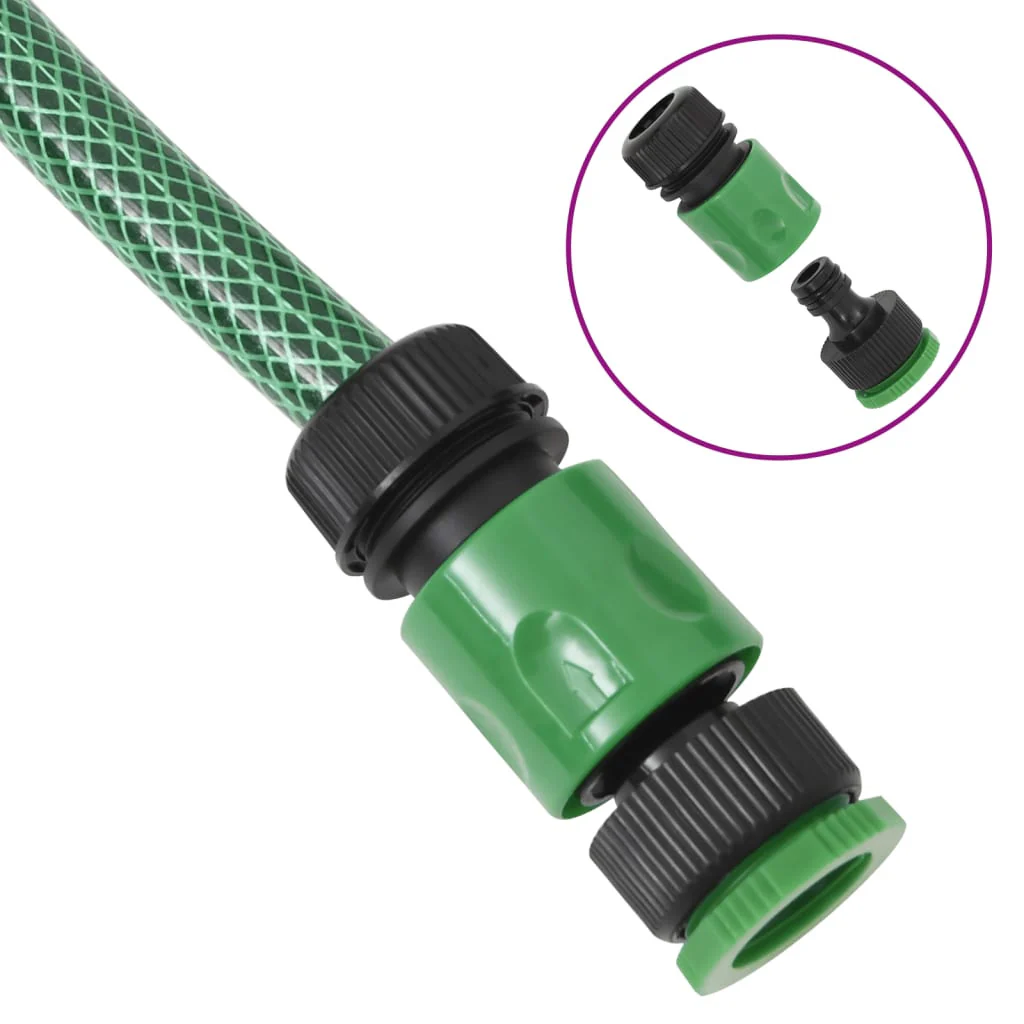 Vidaxl Mangueira de jardim com acessórios em pvc verde 0,5 20 M - Image 5