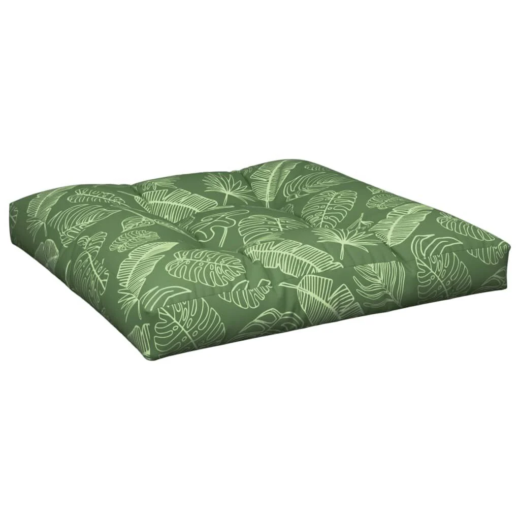 Vidaxl Almofada de paletes em tecido com impressão de folhas 80x80x12 Cm - Image 4