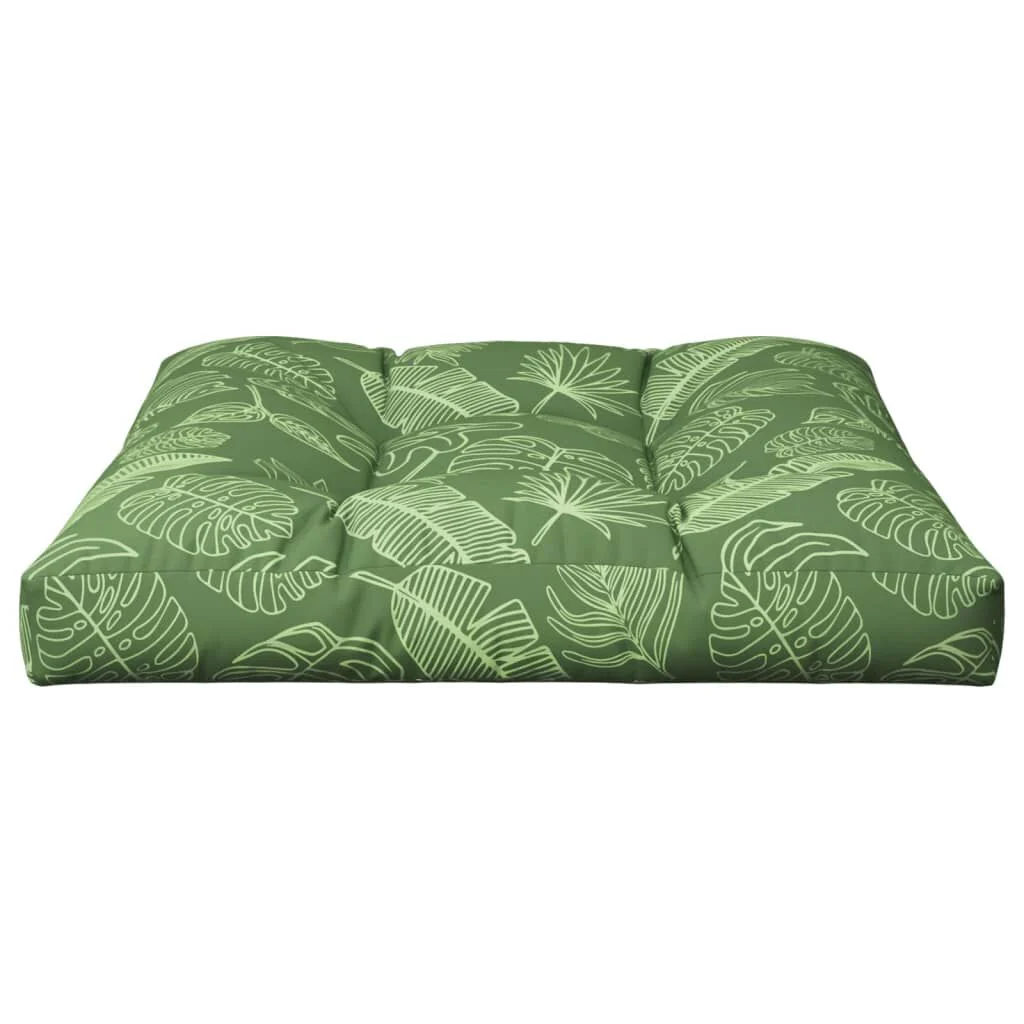 Vidaxl Almofada de paletes em tecido com impressão de folhas 80x80x12 Cm - Image 5