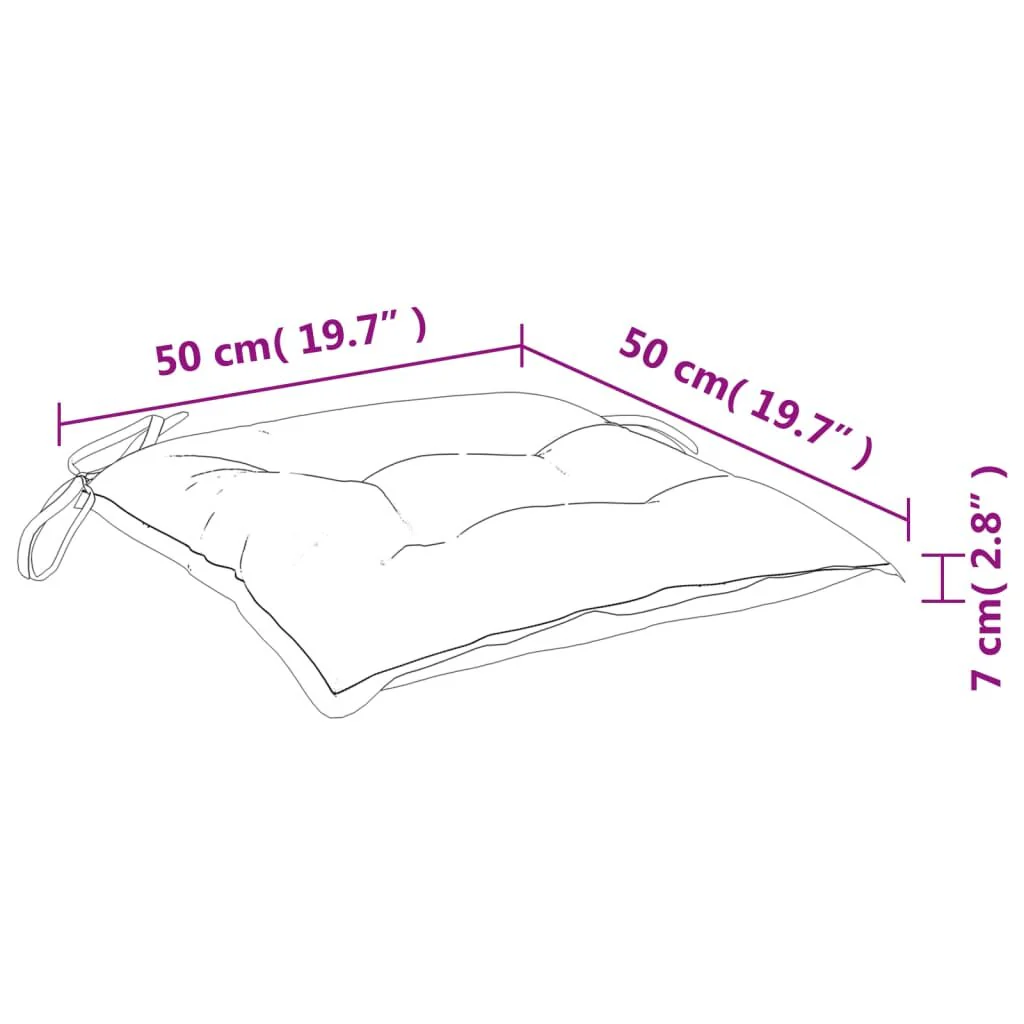 Vidaxl Cojines De Silla 6 Uds Tela Oxford Turquesa 50x50x7 Cm - Image 3