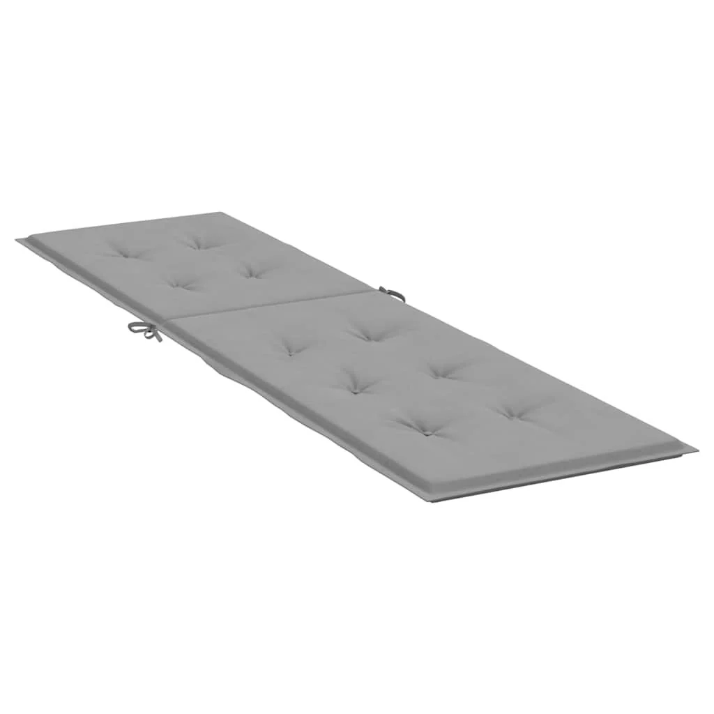 Vidaxl Cojín Para Tumbona Gris (75+105)x50x4 Cm - Image 4