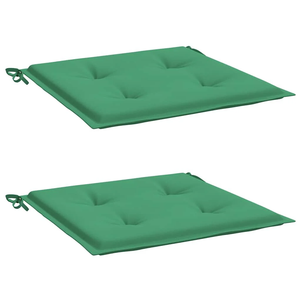 Vidaxl Cojines De Silla De Jardín 2 Uds Tela Oxford Verde 40x40x3 Cm