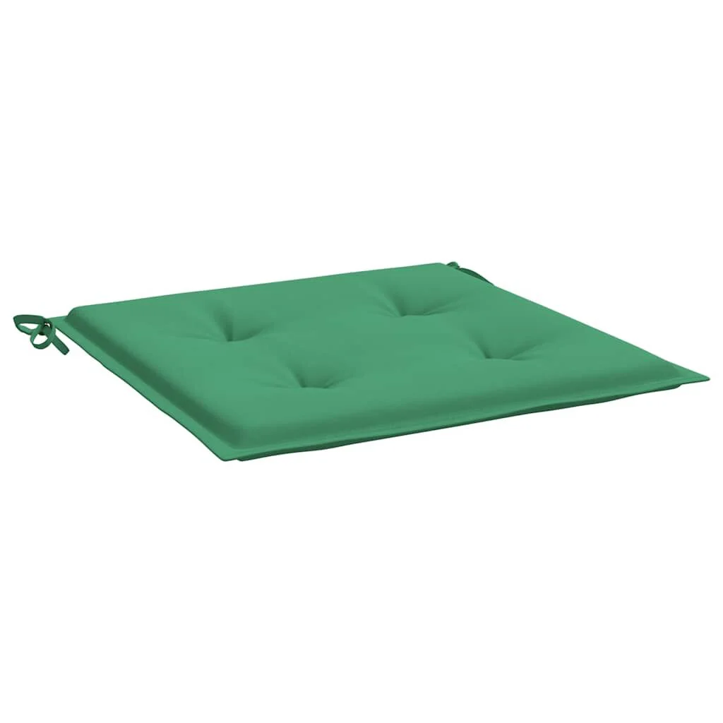 Vidaxl Cojines De Silla De Jardín 2 Uds Tela Oxford Verde 40x40x3 Cm - Image 4