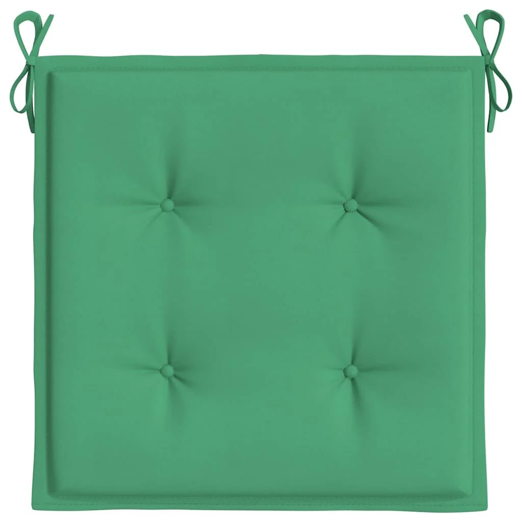Vidaxl Cojines De Silla De Jardín 2 Uds Tela Oxford Verde 40x40x3 Cm - Image 5