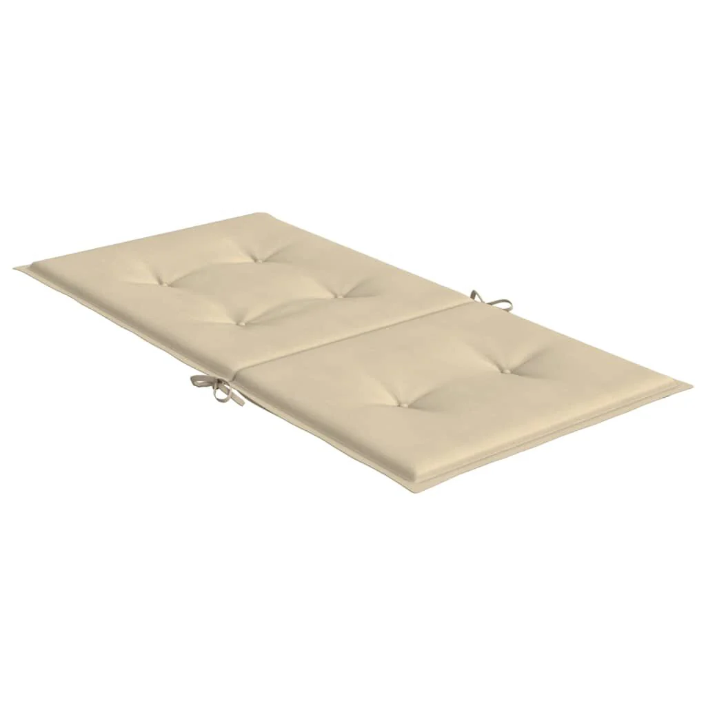 Vidaxl Almofada para cadeira de jardim costas baixas 6 peças em tecido Oxford Bege - Image 5