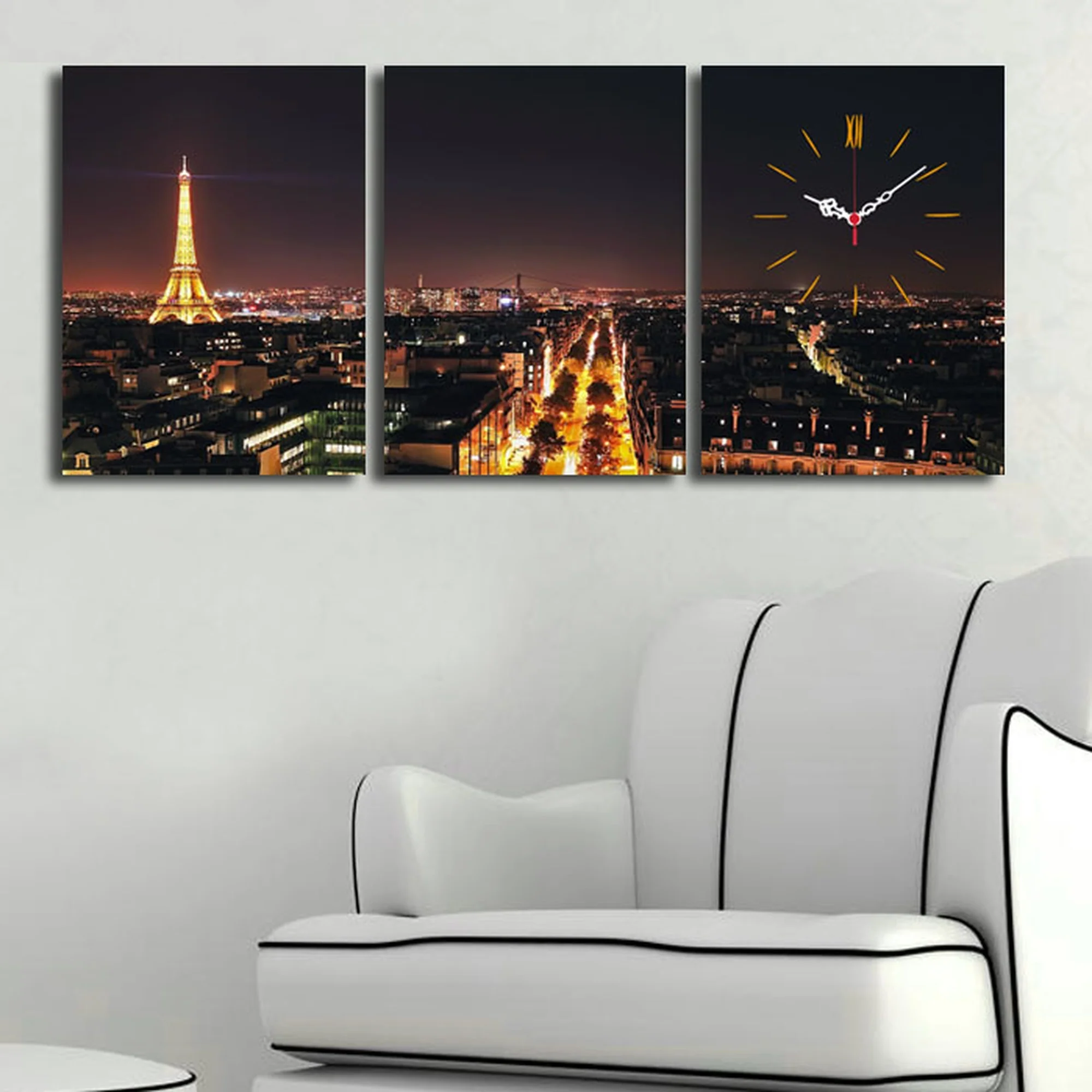 Relógio de parede decorativo estilo Paris (3 peças) - Image 4