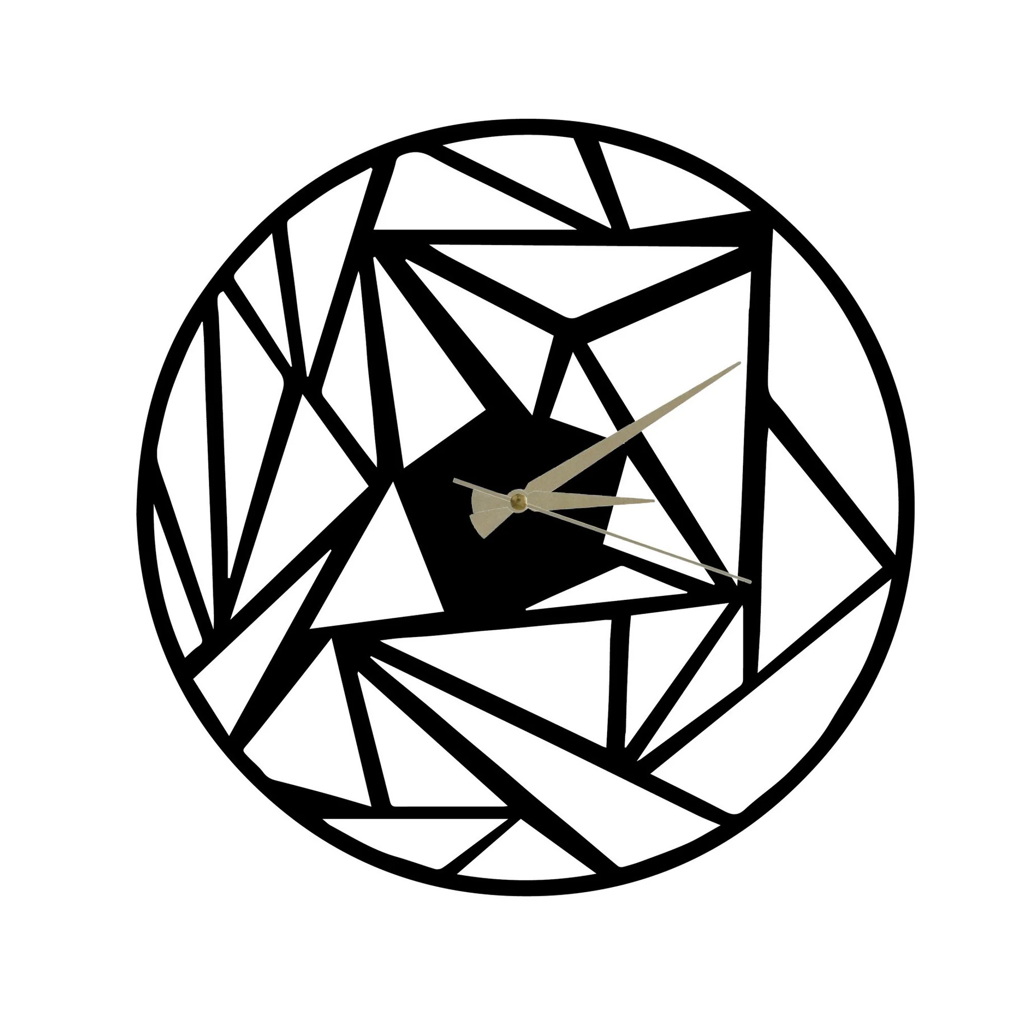 Relógio de parede de metal estilo geométrico