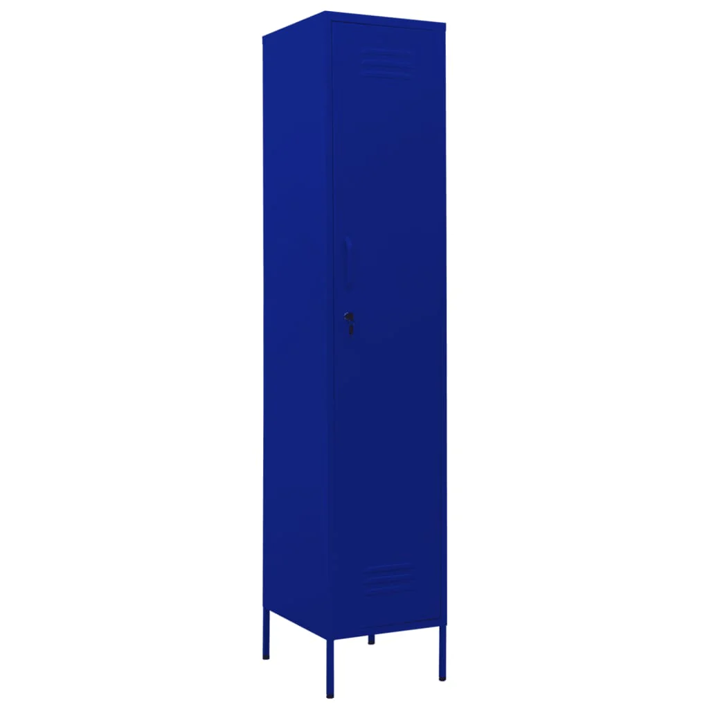 Armario Taquilla De Acero Azul Marino 35x46x180 Cm - Image 2