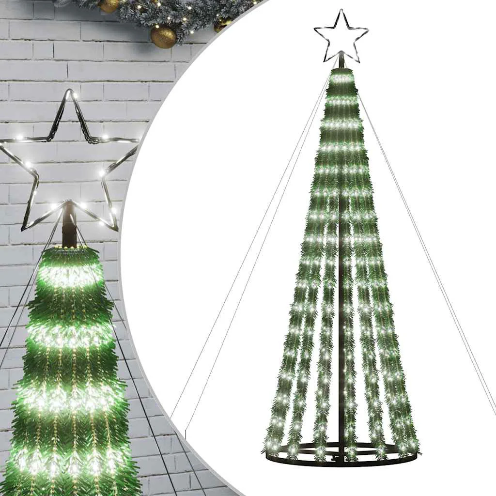 Vidaxl Árvore de Natal Led 275 Árvore de Natal Led Branco Frio 180 Cm