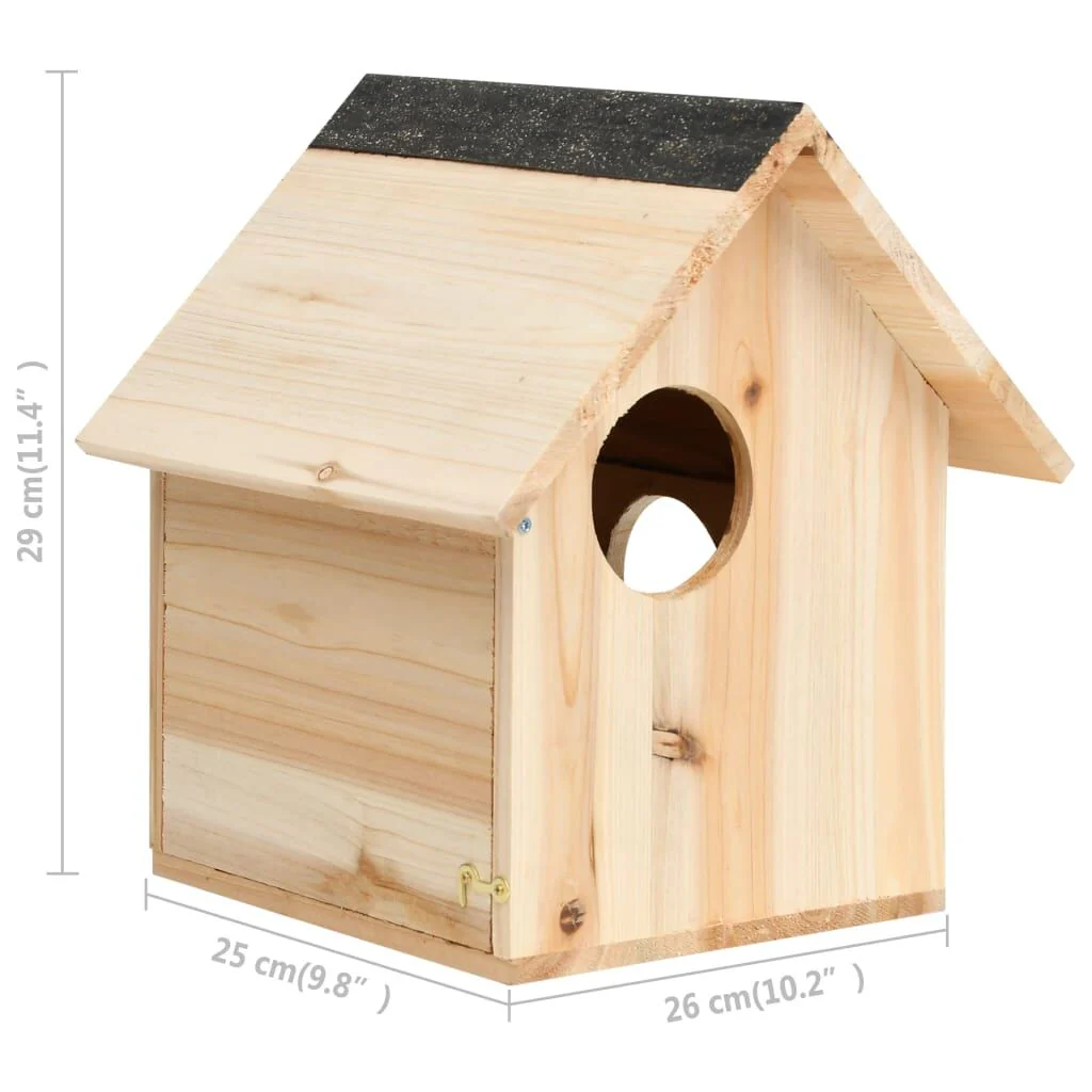 Vidaxl Casa para esquilos em madeira de abeto maciça 26x25x29 Cm - Image 3