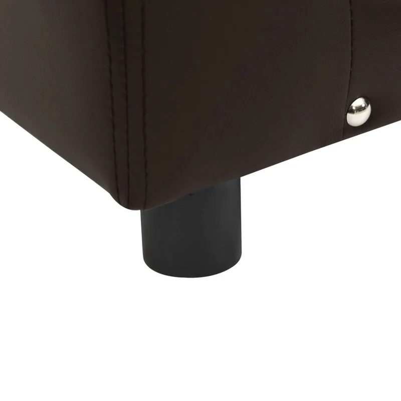 Vidaxl Sofá para cães em pelúcia e couro sintético castanho 81x43x31 Cm - Image 6