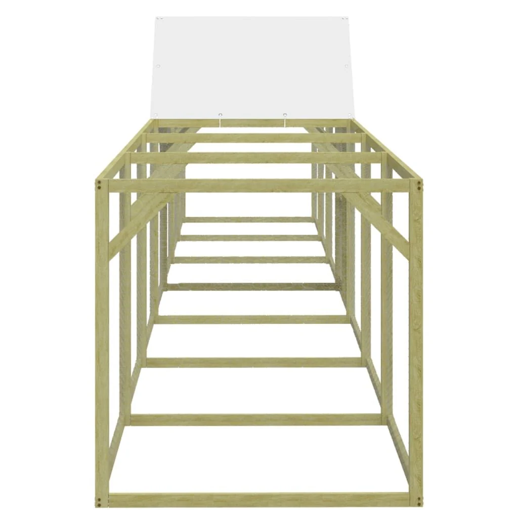 Vidaxl Gallinero Madera Maciza De Pino Impregnada 700x100x150 Cm - Image 4