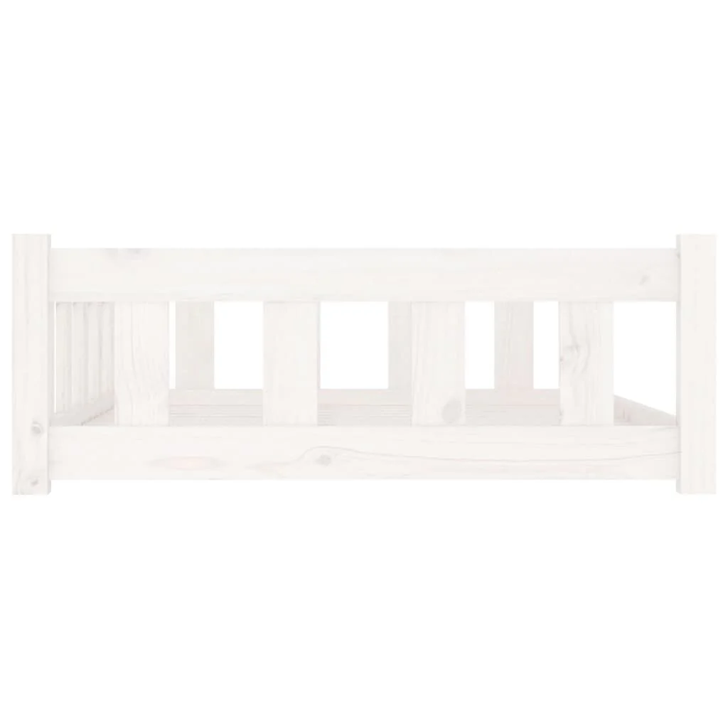 Vidaxl Cama Para Perros Madera Maciza De Pino Blanco 105,5x75,5x28 Cm - Image 5