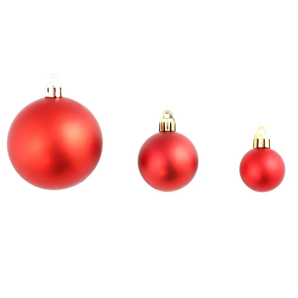 Vidaxl Lote de bolas de Natal 100 unidades Vermelho 3/4/6 Cm - Image 4