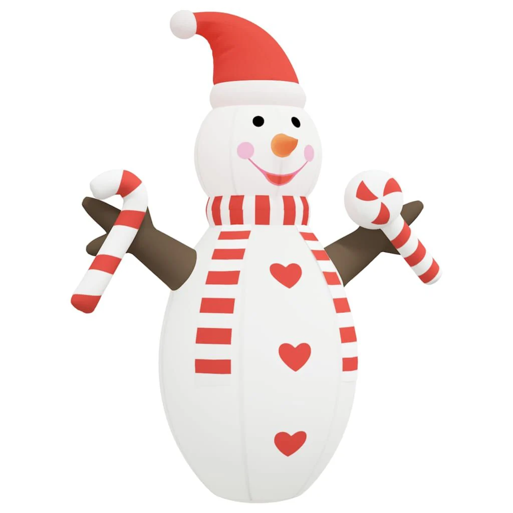Vidaxl Boneco de neve insuflável de Natal com Led 630 Cm