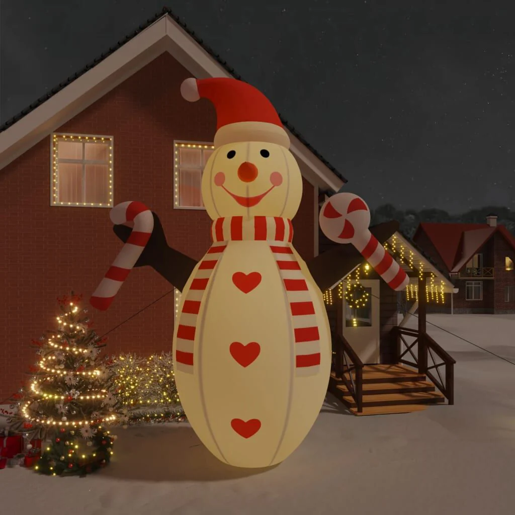 Vidaxl Boneco de neve insuflável de Natal com Led 630 Cm - Image 2