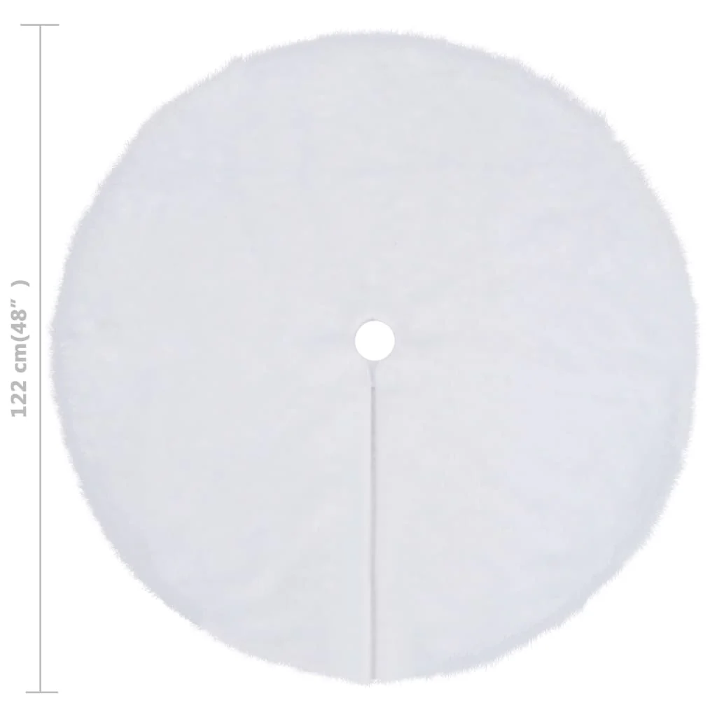 Vidaxl Saia para árvore de Natal Branco 122 Cm Couro sintético - Image 3