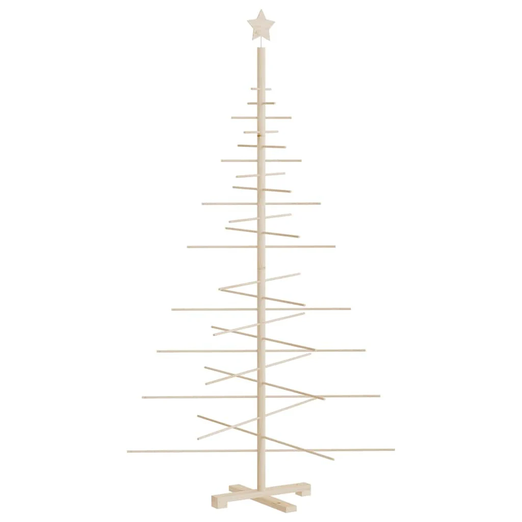 Vidaxl Árvore de Natal de madeira Ornamento de madeira maciça Pinho 180 Cm