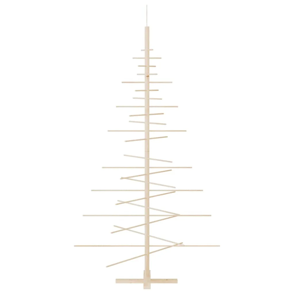 Vidaxl Árvore de Natal de madeira Ornamento de madeira maciça Pinho 180 Cm - Image 4