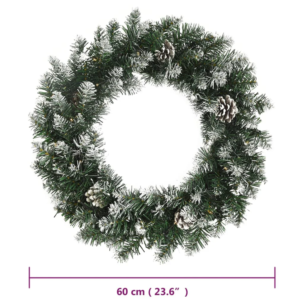Vidaxl Grinalda de Natal Com Luzes Led Verde Pvc 60 Cm - Image 5