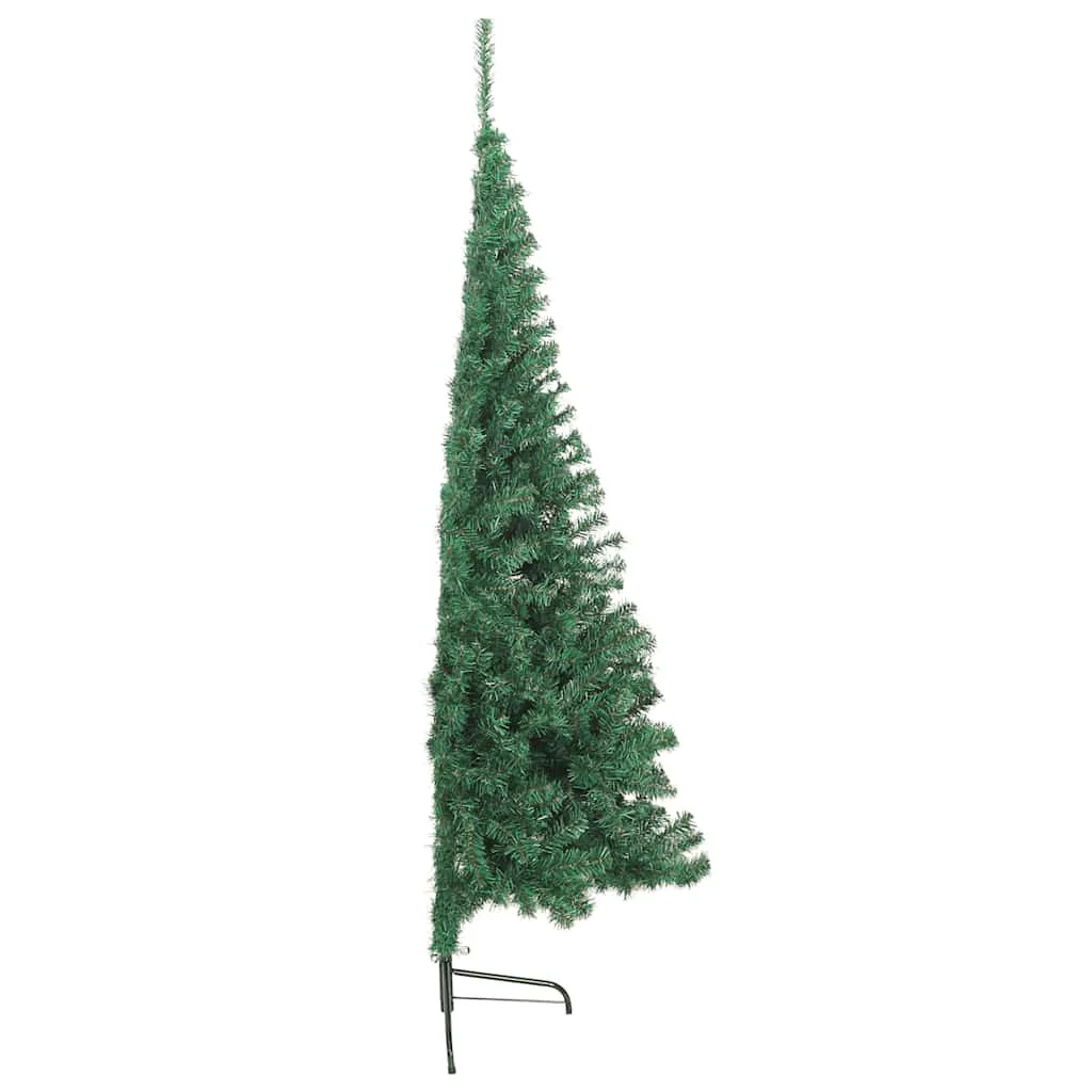 Vidaxl Meia Árvore de Natal Artificial com Suporte em Pvc Verde 210 Cm - Image 5