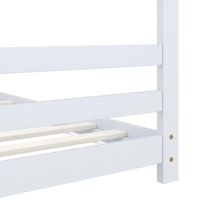 Vidaxl Estrado de cama de criança em madeira maciça de pinho branco 80x160 Cm - Image 6