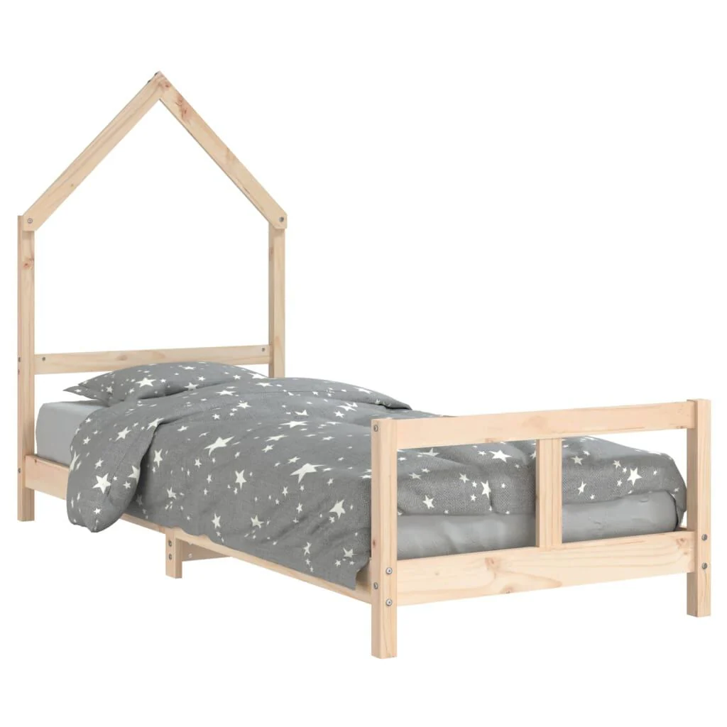 Vidaxl Estrado de cama de criança em madeira de pinho maciça 80x200 Cm