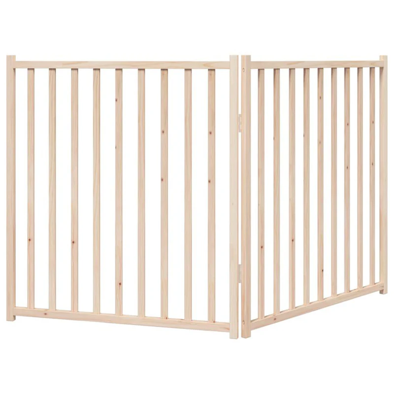 Vidaxl Porta dobrável para cães 2 painéis em madeira de abeto 160 Cm - Image 6
