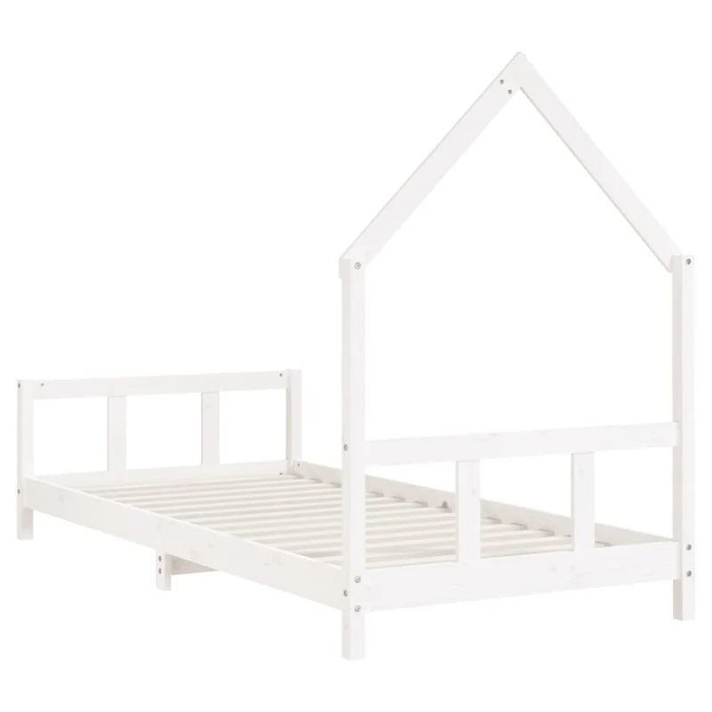 Vidaxl Estrado de cama para crianças em madeira de pinho branco 90x190 Cm - Image 6