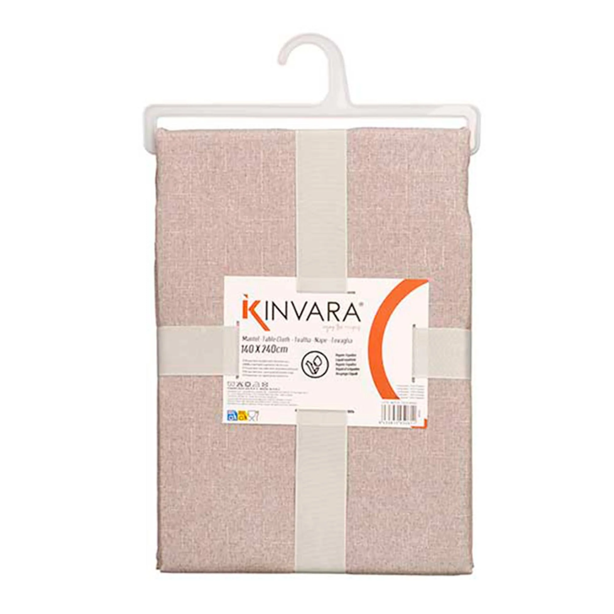 Toalha de mesa de poliéster 140x240cm cinzento claro Coleção Kinvara - Image 4