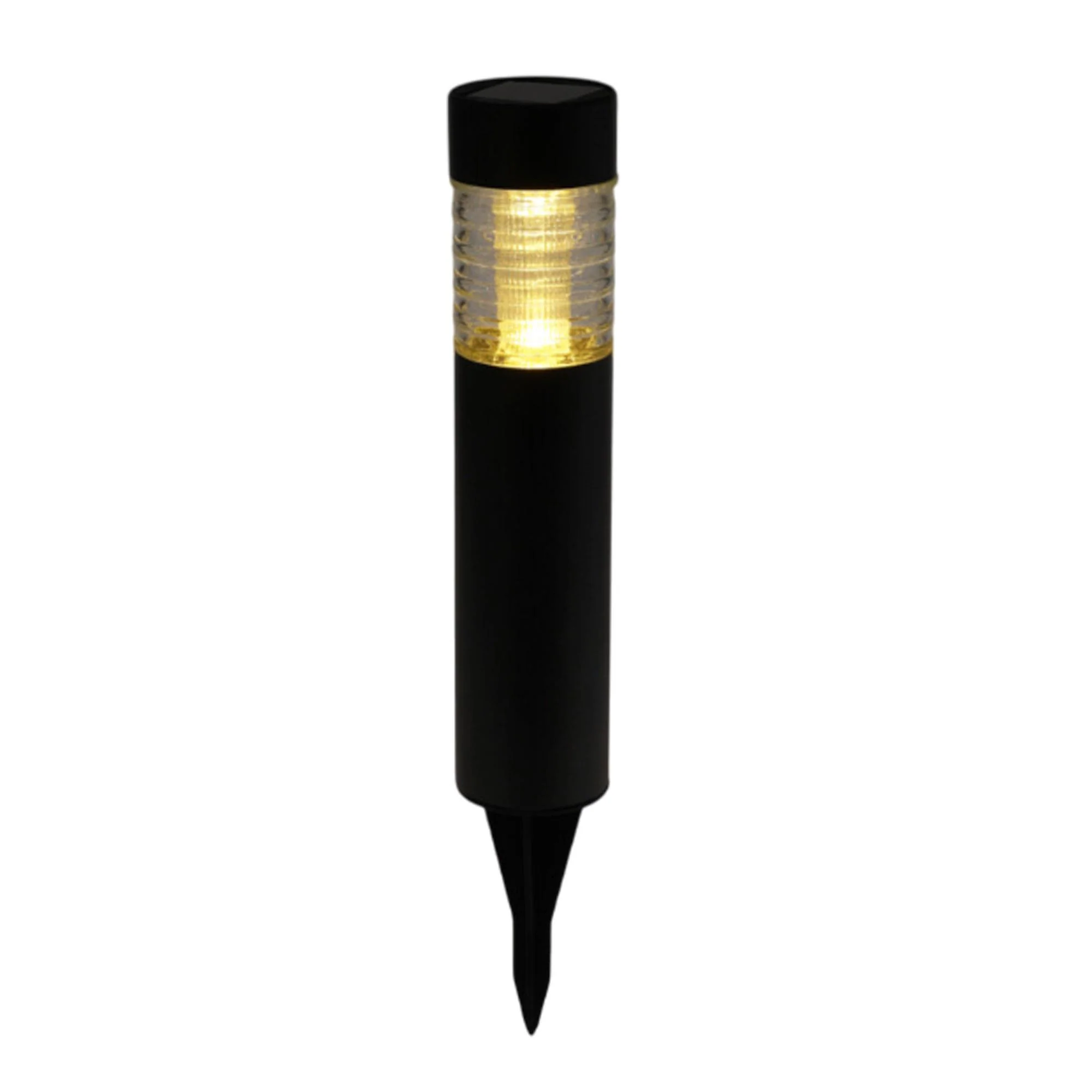 Lâmpada solar Well Home em aço inoxidável com abajur de vidro e LEDs brancos quentes Ø6x27cm