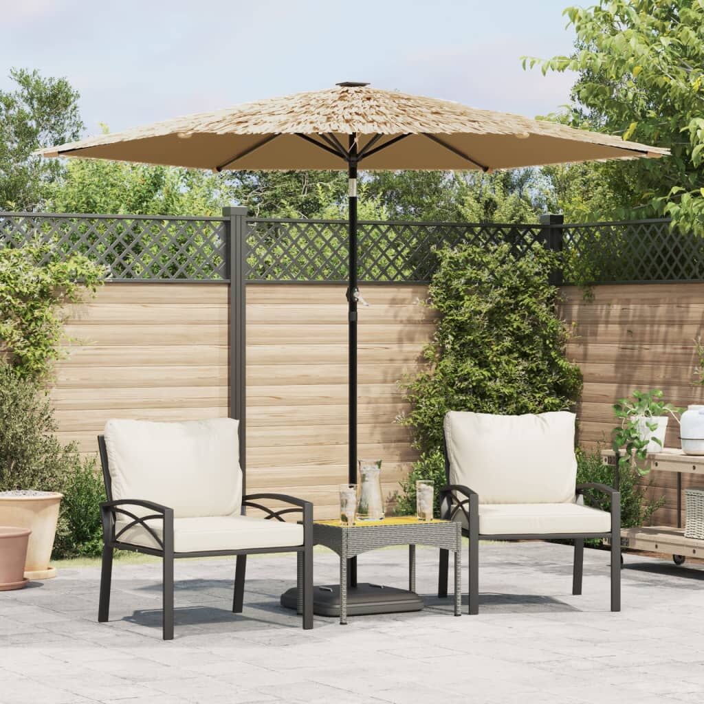 Vidaxl Guarda-sol de Jardim com Poste de Aço Castanho 268x268x226 Cm - Image 2