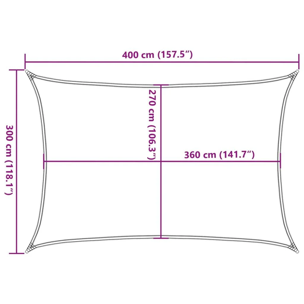Vidaxl Toldo De Vela Hdpe Verde Claro 160 G/m² 3x4 M - Image 3