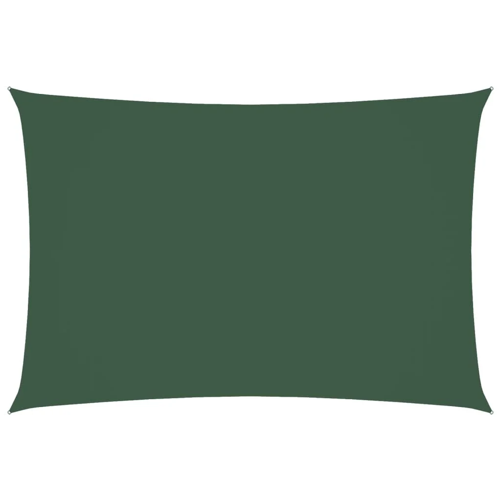 Vidaxl Toldo De Vela Rectangular Tela Oxford Verde Oscuro 3x5 M