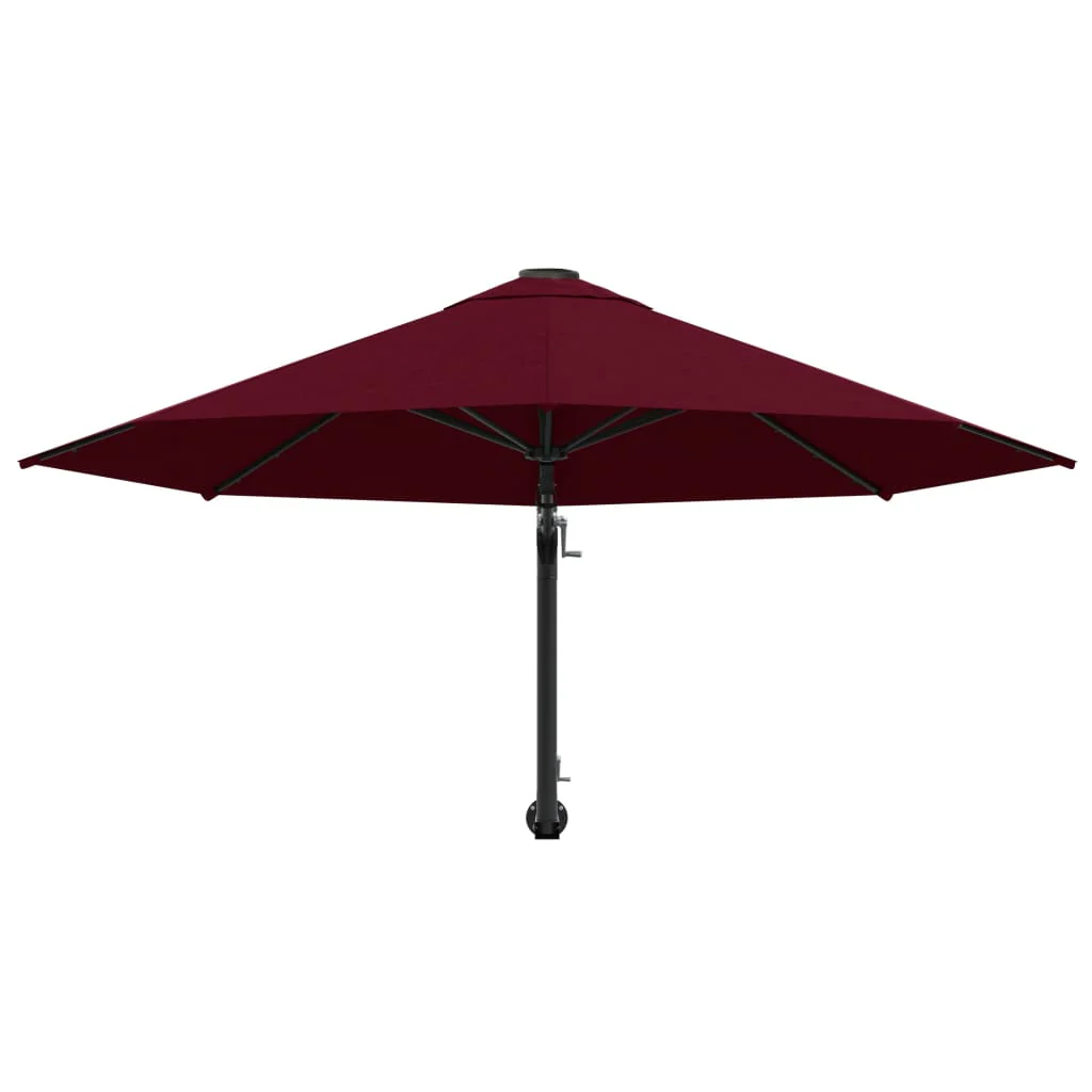 Vidaxl Guarda-sol de parede com varão de metal Bordeaux 300 Cm - Image 4