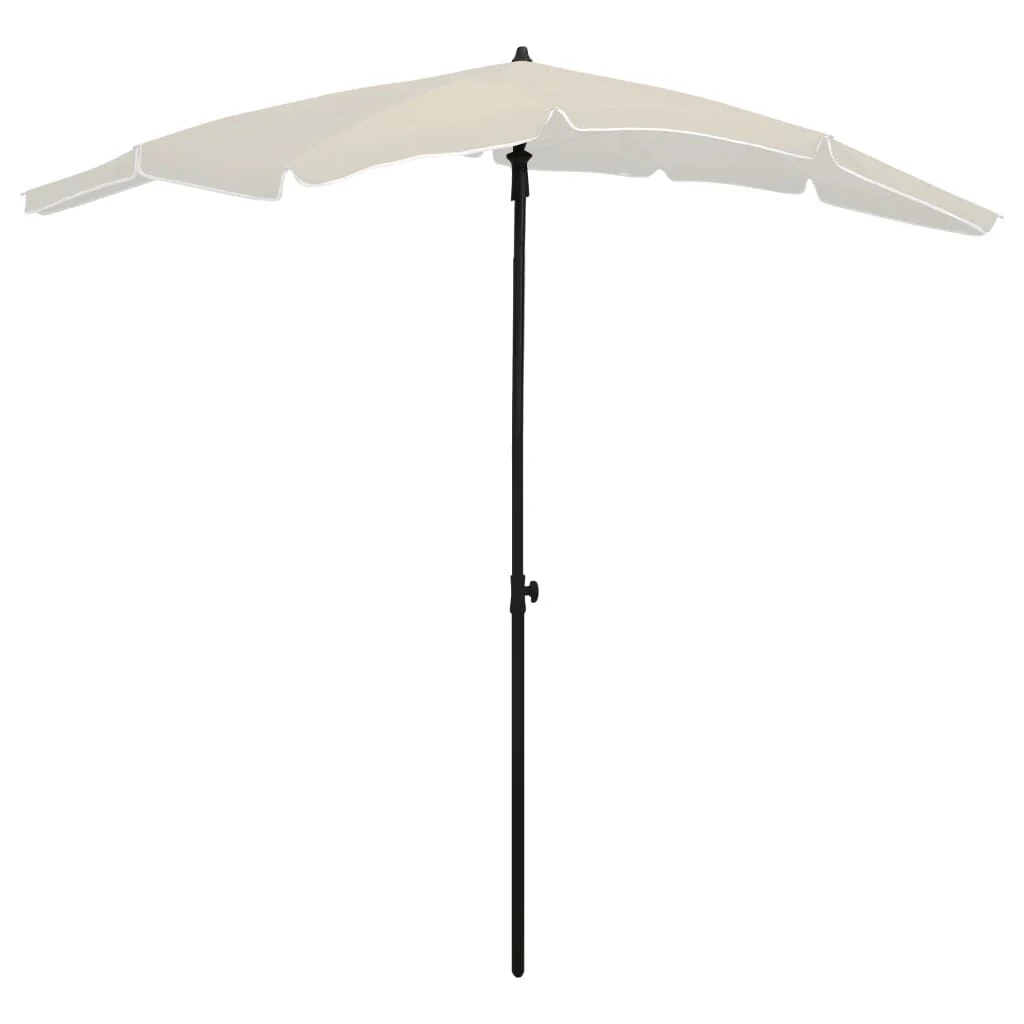 Vidaxl Guarda-sol de jardim com varão de areia 200x130 Cm