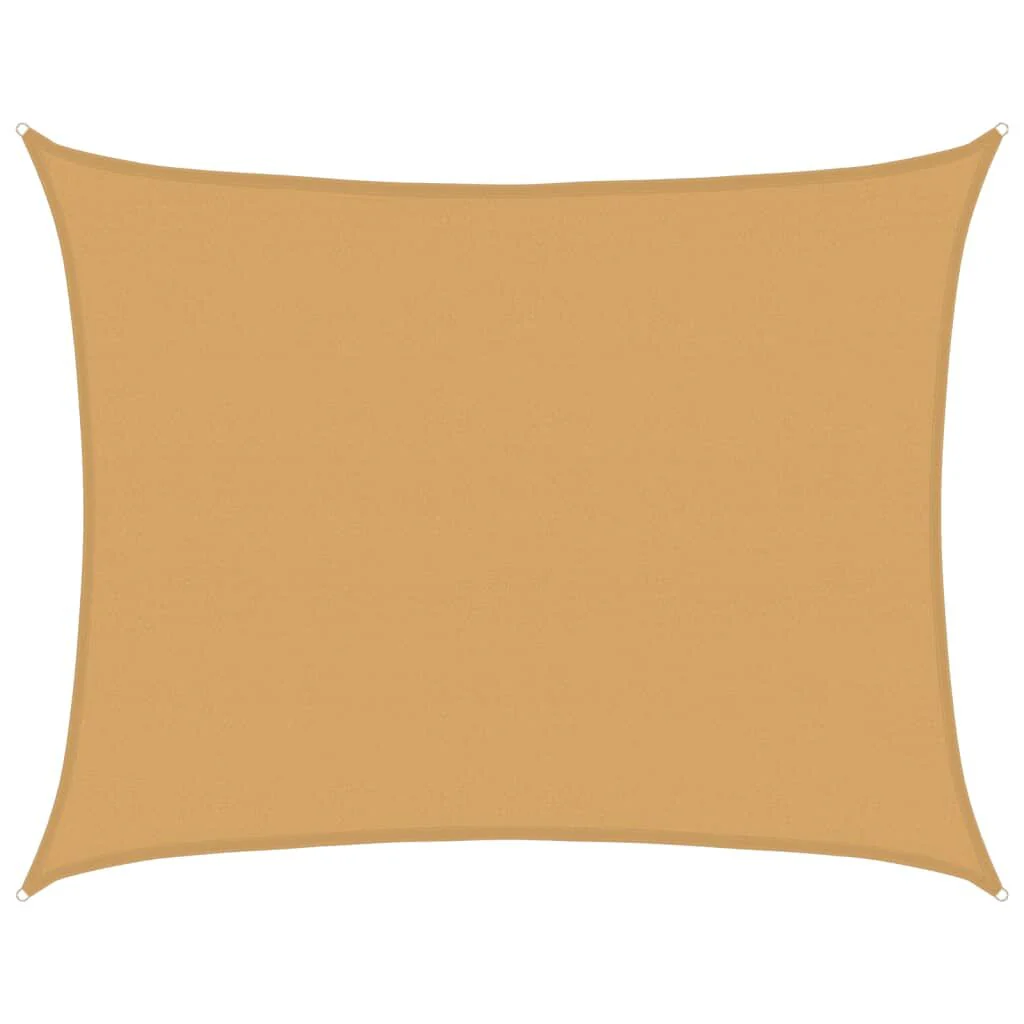 Vidaxl Sombra de Vela Retangular Hdpe Sand 160 G/m² 6x7 M