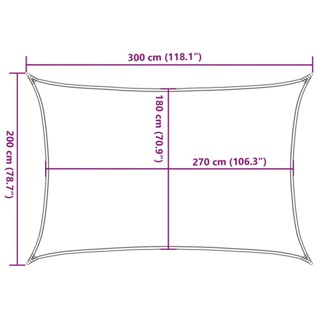 Vidaxl Toldo De Vela Verde Oscuro Hdpe 160 G/m² 2x3 M - Image 3