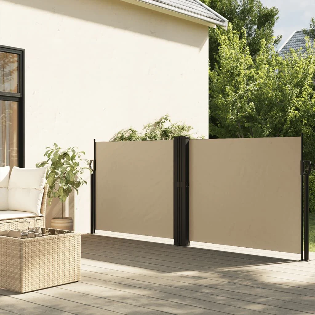 Vidaxl Toldo Lateral Retráctil Bege 140x1000 Cm - Image 2