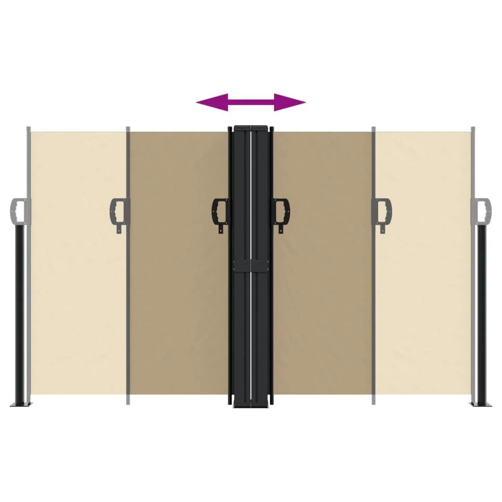 Vidaxl Toldo Lateral Retráctil Bege 140x1000 Cm - Image 5