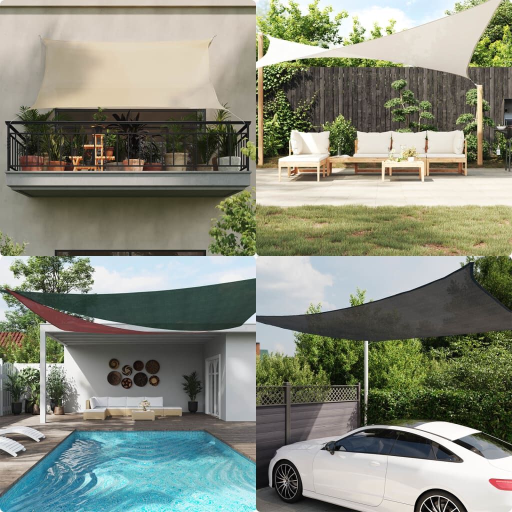 Vidaxl Toldo De Vela Hdpe Bege 160 G/m² 2,5x4 M - Image 2