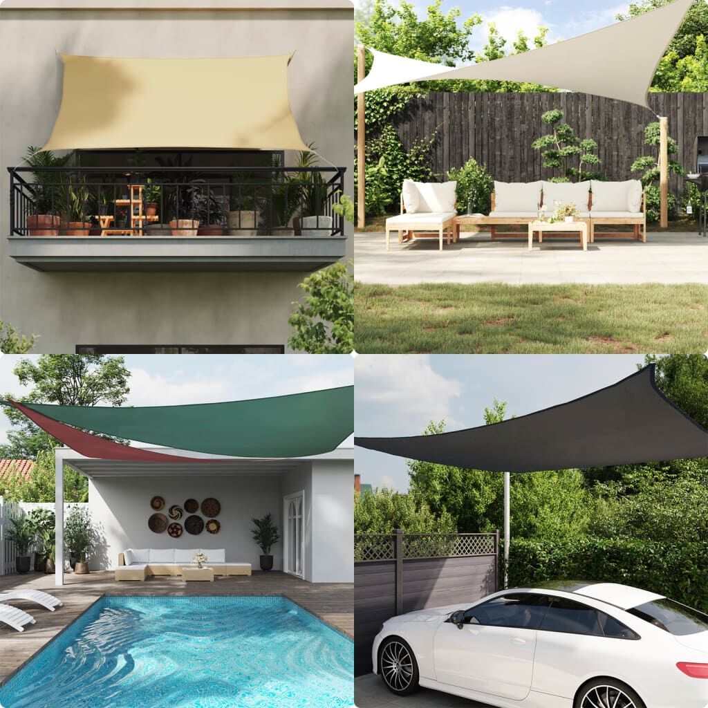 Vidaxl Toldo De Vela Poliéster Oxford 100% Gris Claro 4x2 M - Image 2
