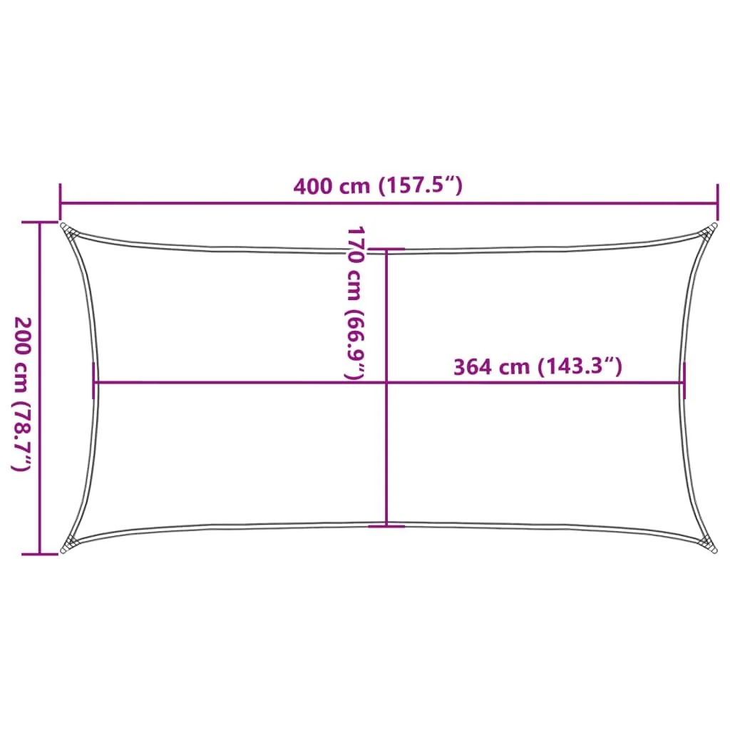 Vidaxl Toldo De Vela Poliéster Oxford 100% Gris Claro 4x2 M - Image 3