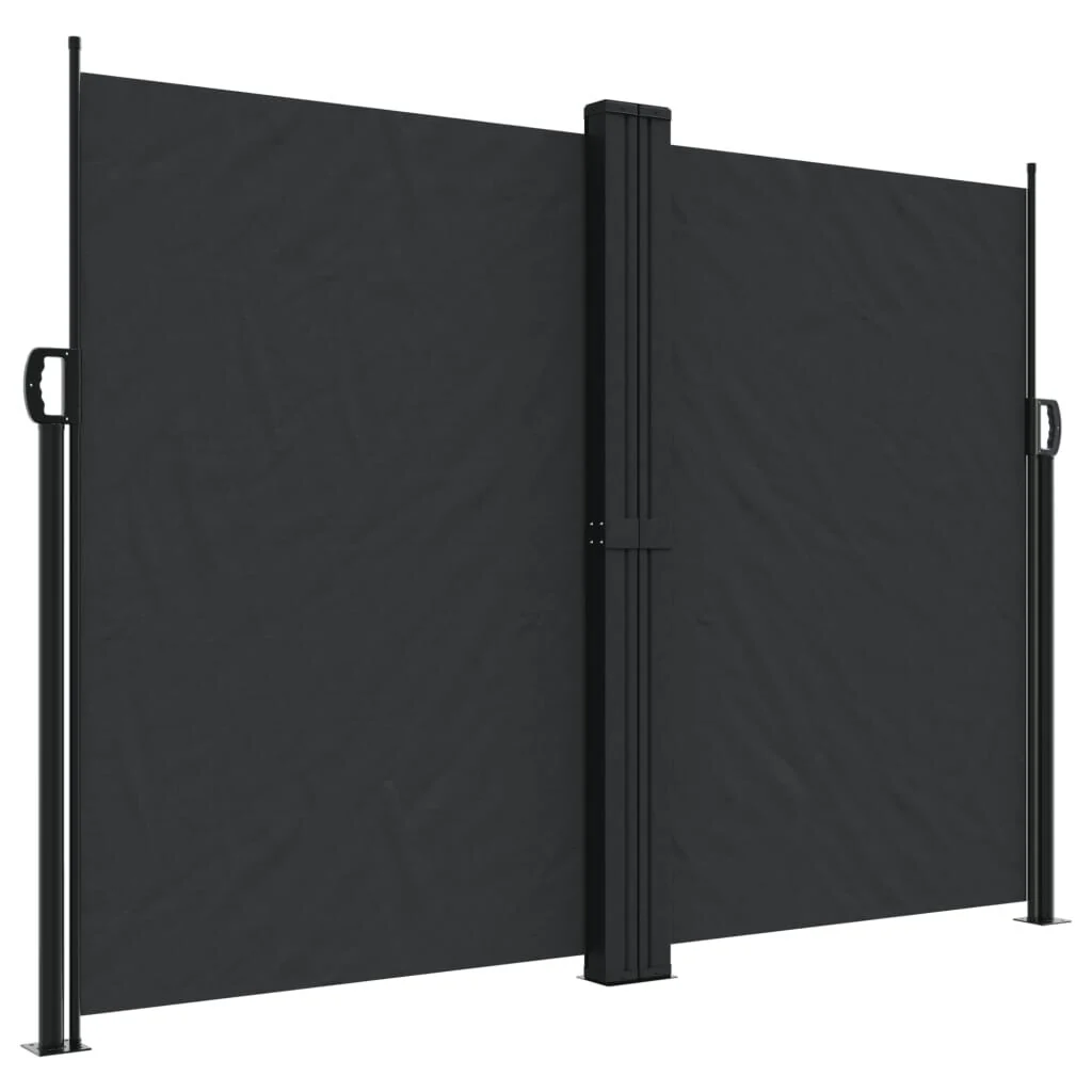 Vidaxl Toldo Lateral Retráctil Preto 180x1000 Cm