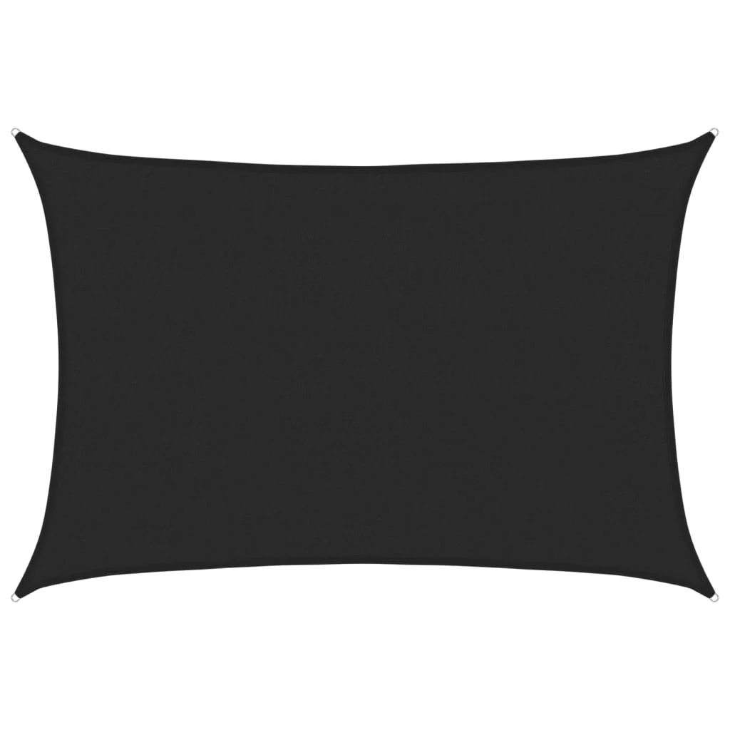 Vidaxl Toldo De Vela Hdpe Negro 160 G/m² 4x5 M