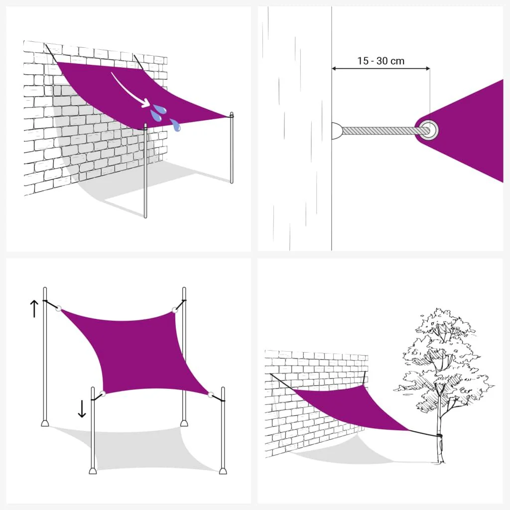 Vidaxl Toldo De Vela Terracota Hdpe 160 G/m² 2x3 M - Image 4